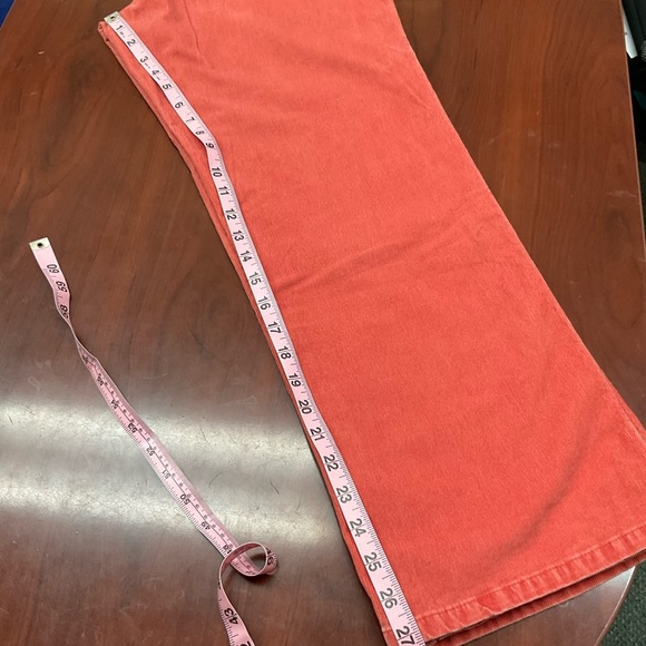 Talbots Petites Corduroy Jeans Coral Straight Leg Stretch Women’s Size 12P - Picture 7 of 11